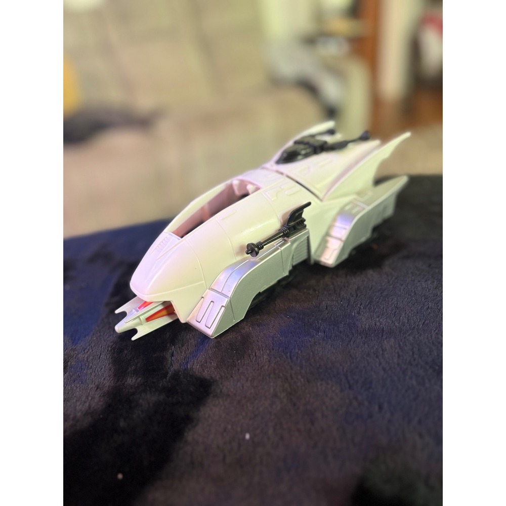Vintage 1994 Kenner Batman The Animated Series Bat-Jet Vehicle White Silver